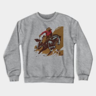 Vintage Western Cowboy Illustration Crewneck Sweatshirt